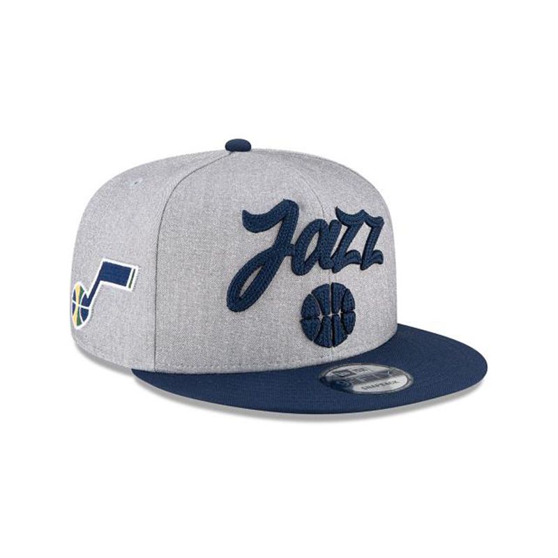 NBA Utah Jazz Official Draft 9Fifty Snapback (PWE7095) - Grey New Era Caps